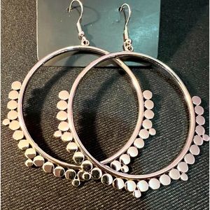 Silver Light Weight Circle Hoop Earrings